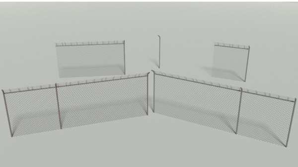wire fence 3D