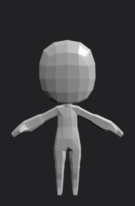 3D character reference rigged model