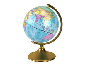 3D model world globe day