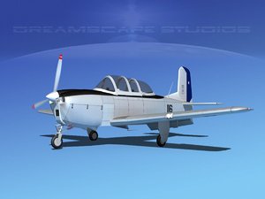 beechcraft t-34 mentor 3D model