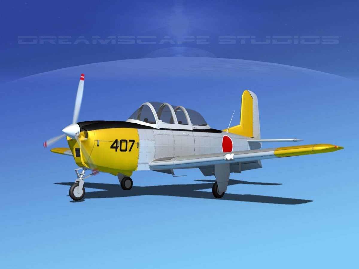 Modelo 3d Beechcraft T 34 Mentor Japon Turbosquid 1218651