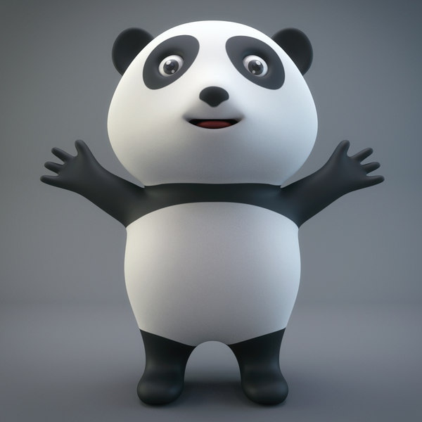 cartoon panda model