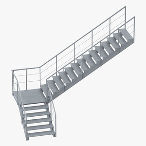 3D industrial staircase
