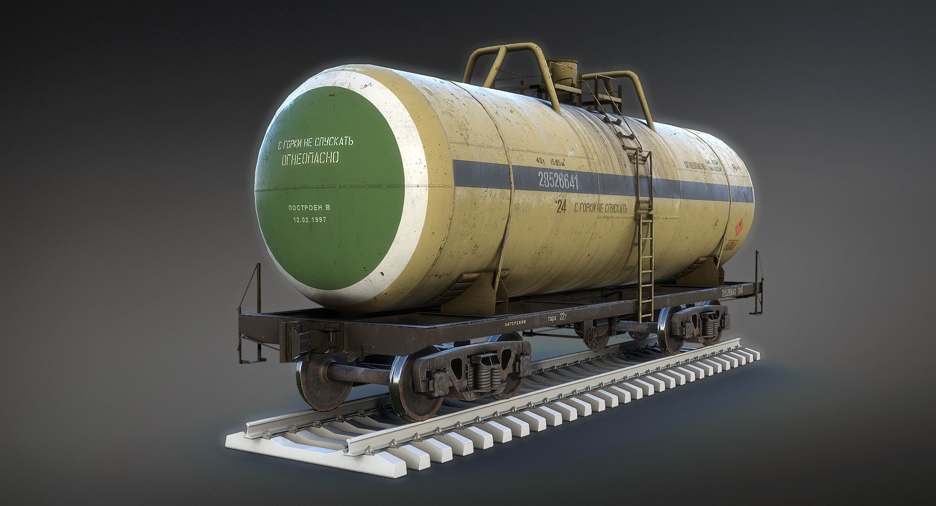 Low-poly tank wagon 3D model - TurboSquid 1218874