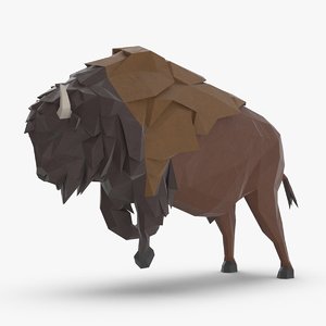 buffalo----charging 3D model