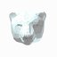paper bear head 3D model