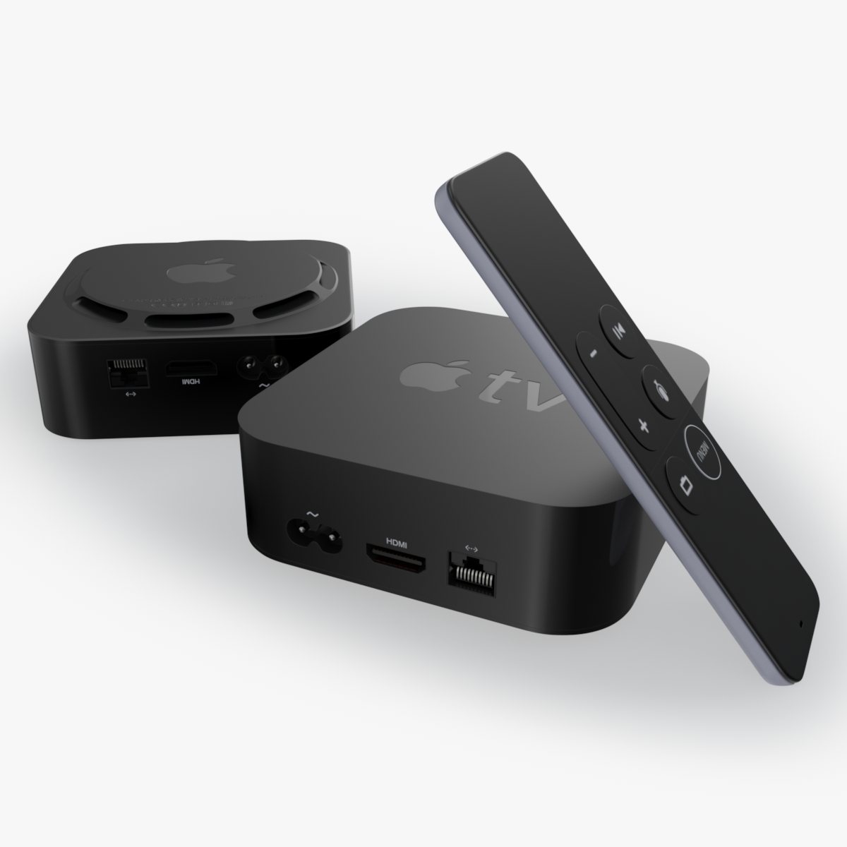 apple tv 4k 2017年套裝3d模型