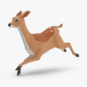 fawn---running 3D model