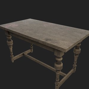 old table 3D model