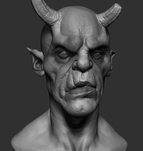 3D model creature head reference