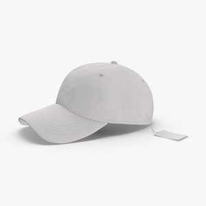 3D baseball-hat-fitted---tag model