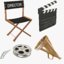 chair clapperboard movie 3D