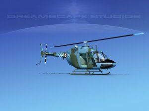 3D rotor oh-58 bell 206 model