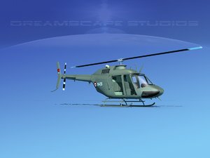 3D rotor oh-58 bell 206 model