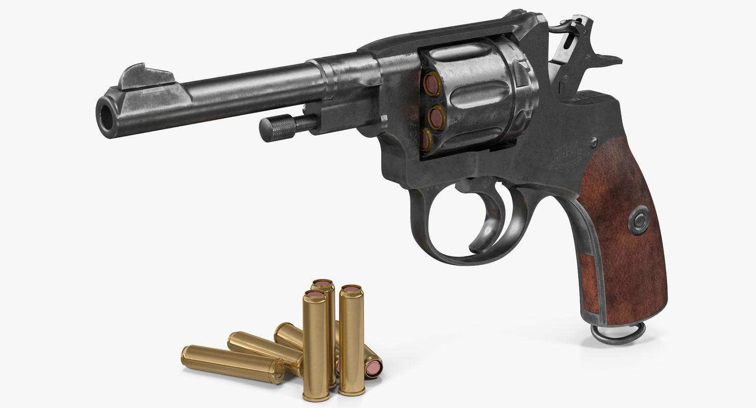 Revolver nagant m1895 3D TurboSquid 1219489