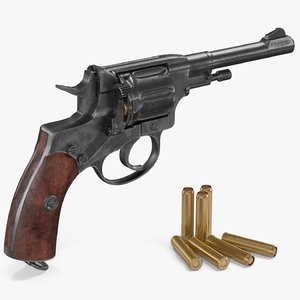 revolver nagant m1895 3D