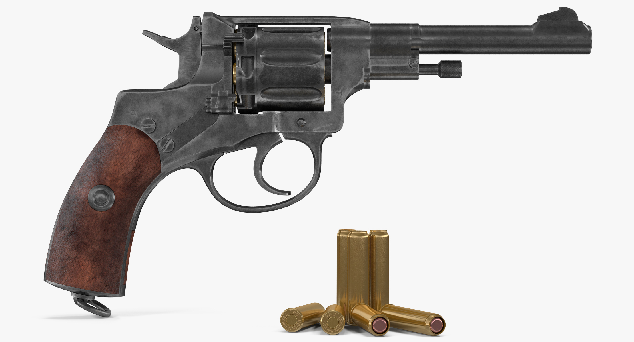 Revolver nagant m1895 3D TurboSquid 1219489