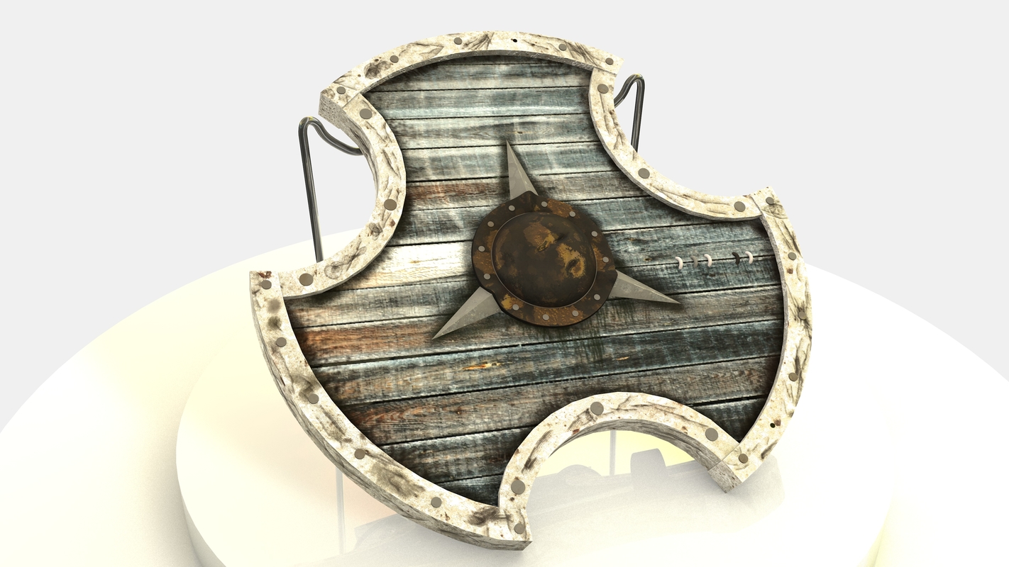 viking shield 3d model
