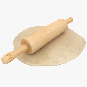 3D model rolling pin dough