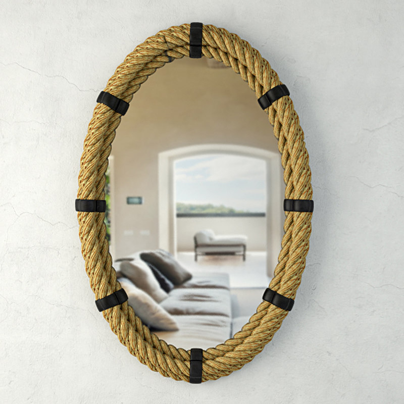 Nautical rope oval mirror model TurboSquid 1219715
