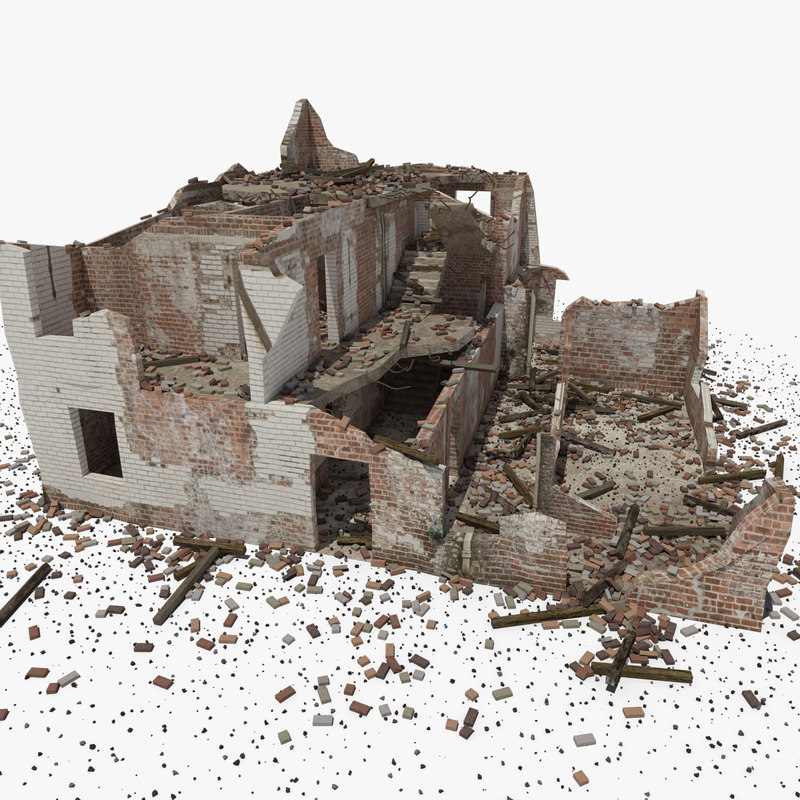 Ruined house building 3D TurboSquid 1219761