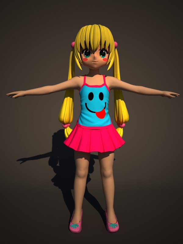 3D anime girl model - TurboSquid 1219764