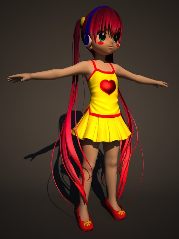 3D model anime girl - TurboSquid 1219768