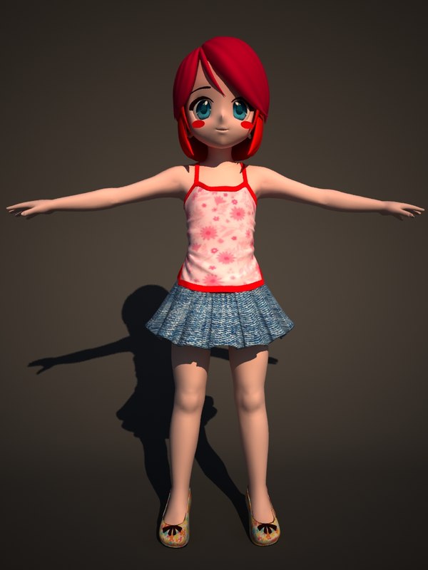 Anime girl 3D model - TurboSquid 1219775