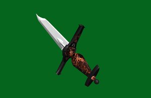 fantasy battle sword - model