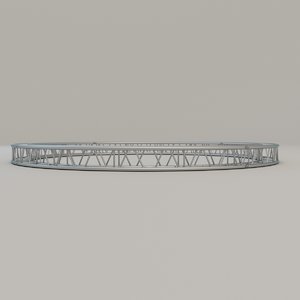 square circular truss 3D model