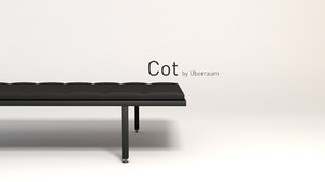 3D cot seating modelled model