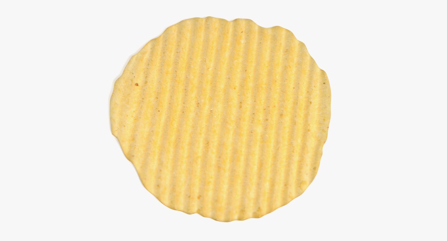 Potato chip 3D model TurboSquid 1219870