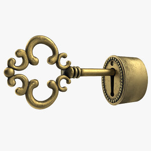 old key keyhole 3D model