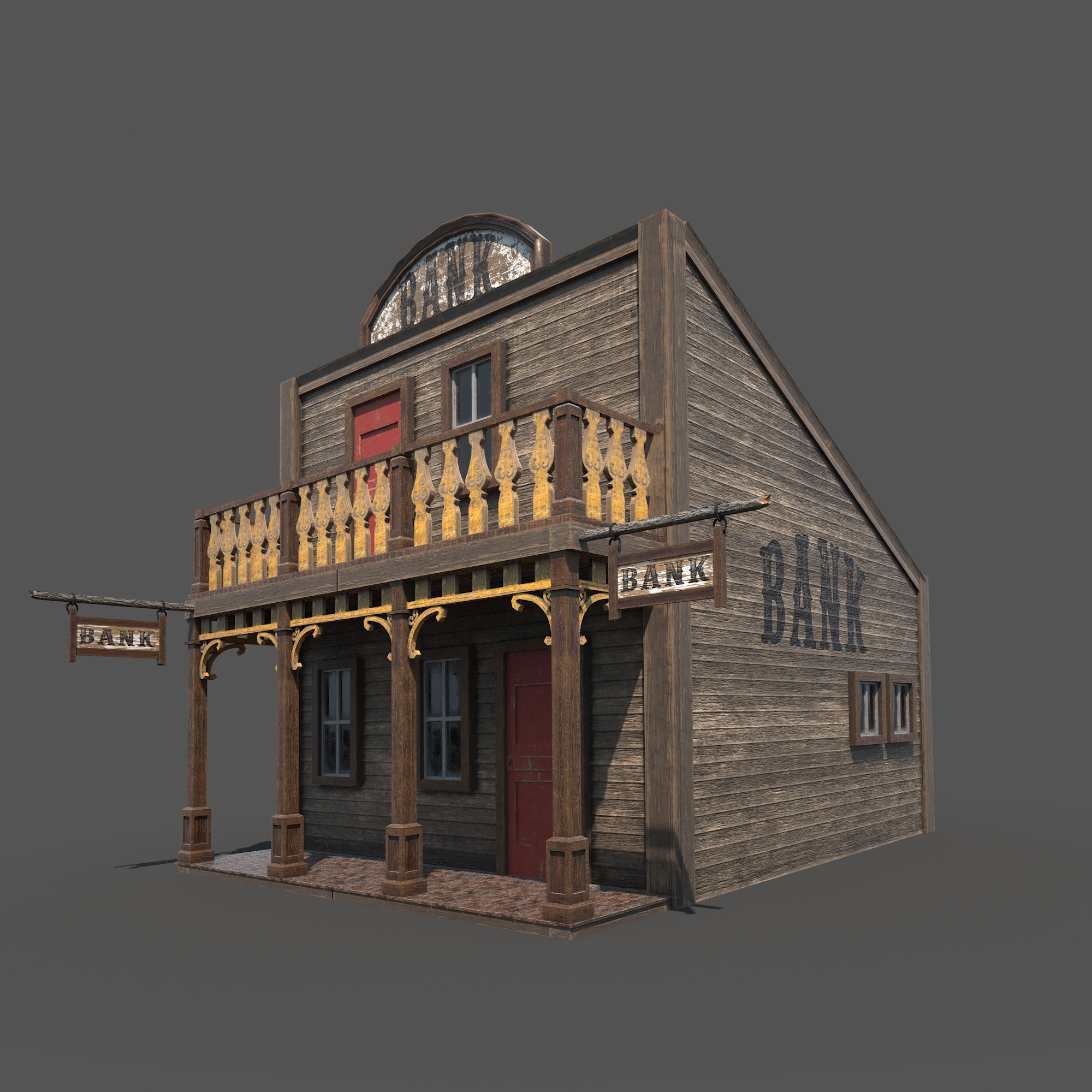 3D model old western bank - TurboSquid 1219944