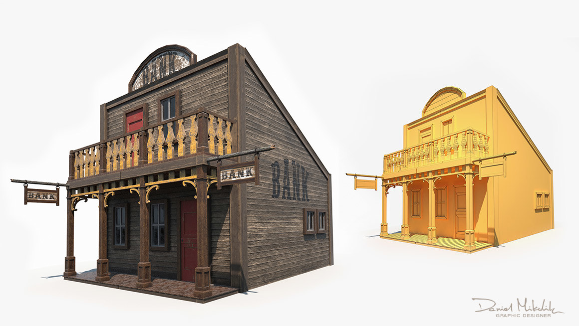 3D model old western bank - TurboSquid 1219944