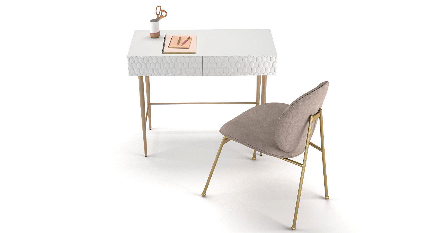 West Elm Audrey Mini Desk And Jane Dining Chair