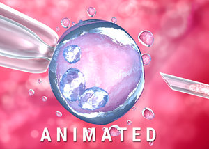 artificial insemination : glass 3D