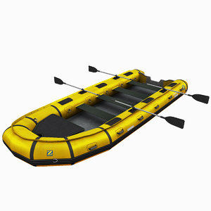 3D inflatable zodiac boat model