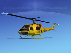 military bell uh-1b iroquois 3D