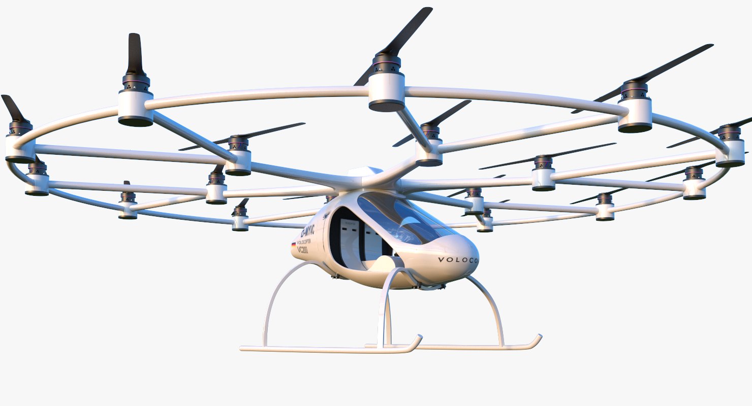 Carro voador “Volocopter” é mostrado em apresentação da Intel na CES 2018