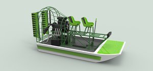 3D model airboat transportation