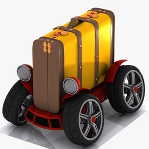 3D baggage car toon model