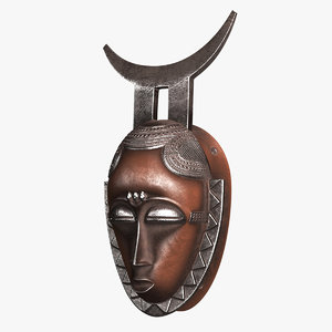 african mask baule model