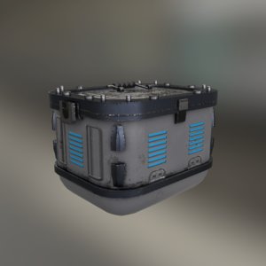 3D model metall chest