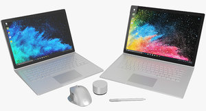3D realistic microsoft surface book model
