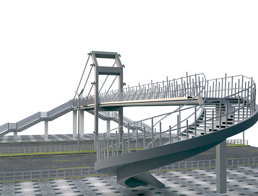 Pedestrian bridge 3D model - TurboSquid 1220620