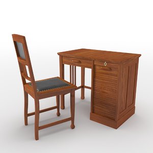 simple desk chair 3D