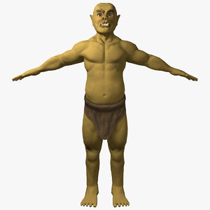 3D ogre ready character model