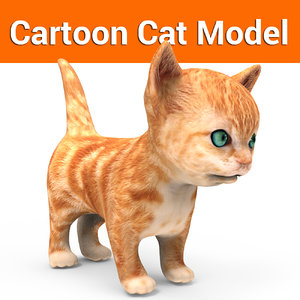 3D cute cat model