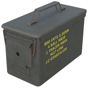ammunition box 1 rusty 3D